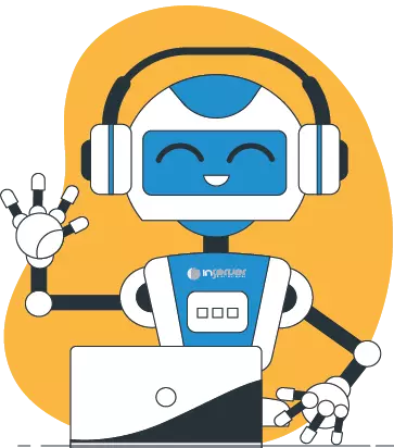 Ilustração de um robô da InServer Tecnologias